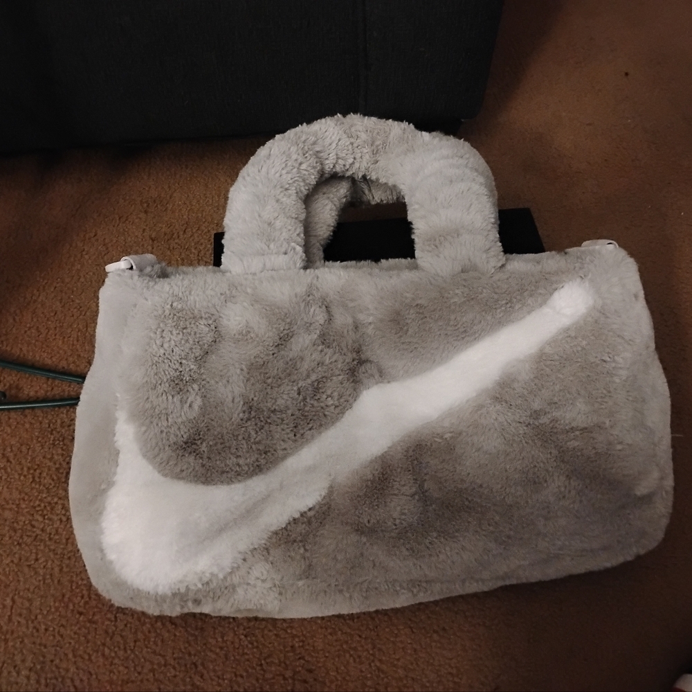 Fuzzy Nike purse